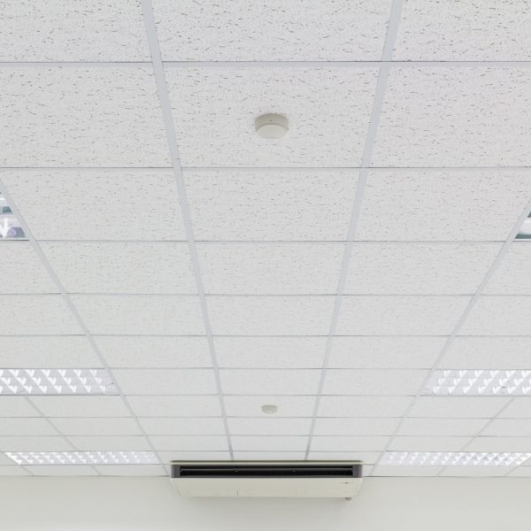 Ceiling and lighting inside office building.